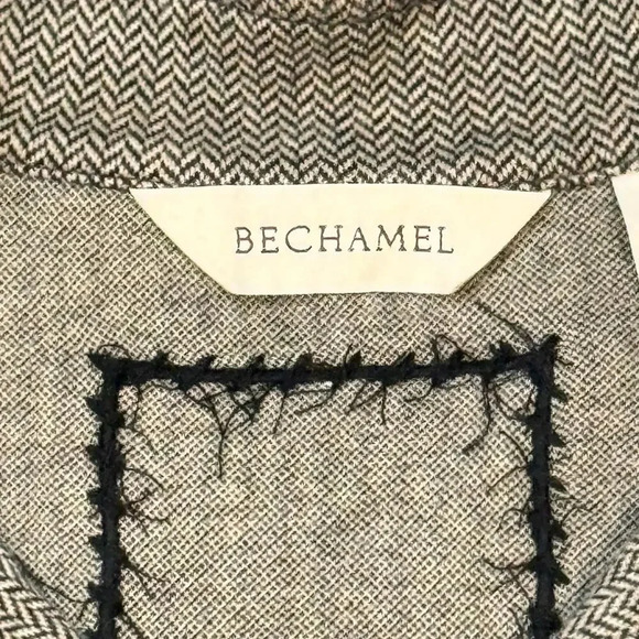 Vintage Bechamel 100% Cotton Floral Fall Patchwork Herringbone Vest Women's L - Picture 3 of 8